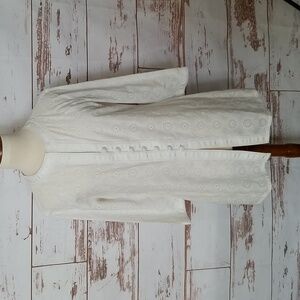 Chico’s White Eyelet Tunic